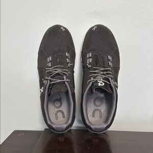 On Running Black and Gray Athletic Shoes with Sleek Design
